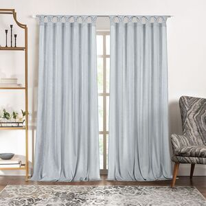Peri Window Curtain Panels with Tulip Tab Top, Silver, 52" x 63"